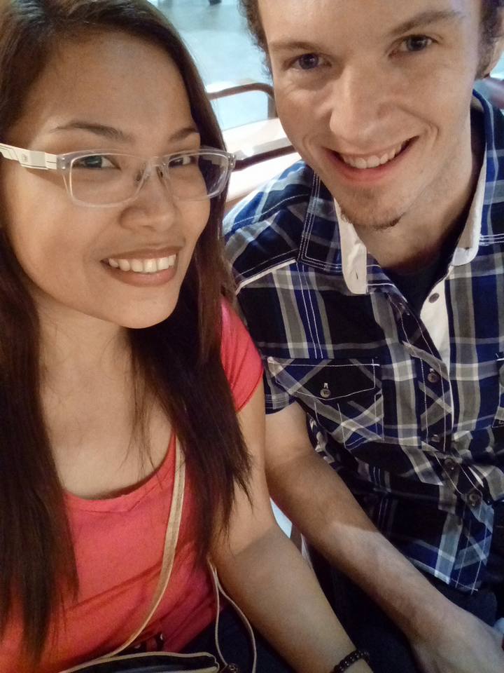 Clearly we love each other. Or maybe we just finished eating and have another meal on its way.