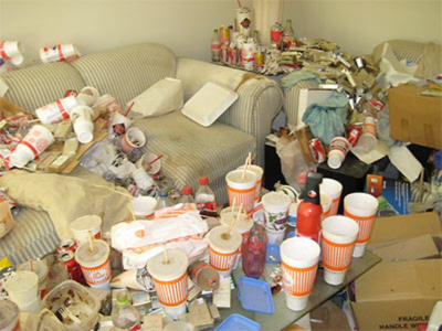 This is actually one step up from where I live. They have a couch!!!