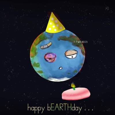 art earth day drawing satire funny humor envitonment causes issue