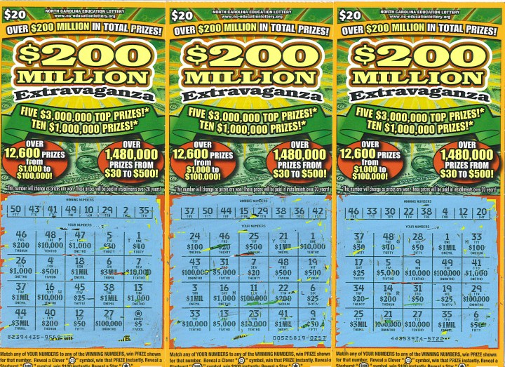scratch off lottery tickets